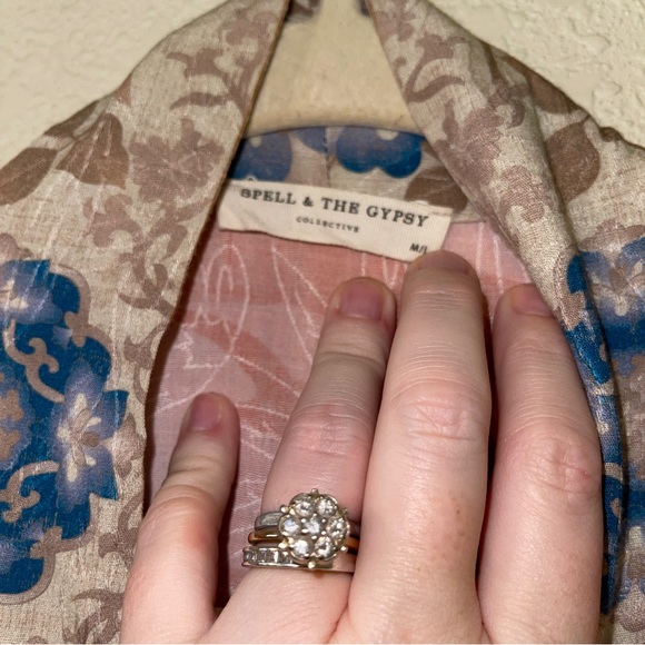 Spell & The Gypsy Cherry Blossom Kimono in Tangerine Size M/L with Sash - Picture 10 of 11